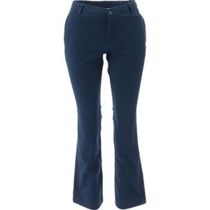 NWT LANDS' END GIRL'S BOOTCUT PERFECT FIT BLENDED PANTS CLASSIC NAVY 12, 14‎